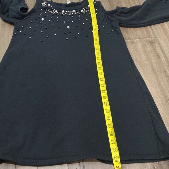 5 for $25 ВP cold shoulder beaded sweatshirt dress fleece dress - Picture 8 of 9